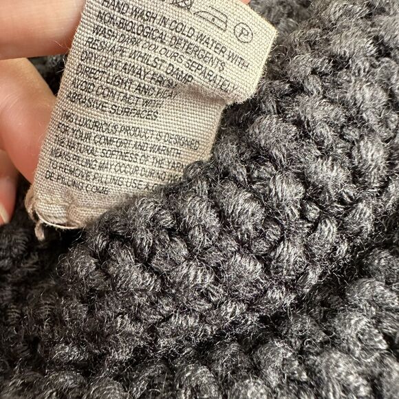 Jigsaw Turtleneck Cowl Thick Sleeveless Sweater Black Wool Blend Womens Sz OS - Picture 10 of 10